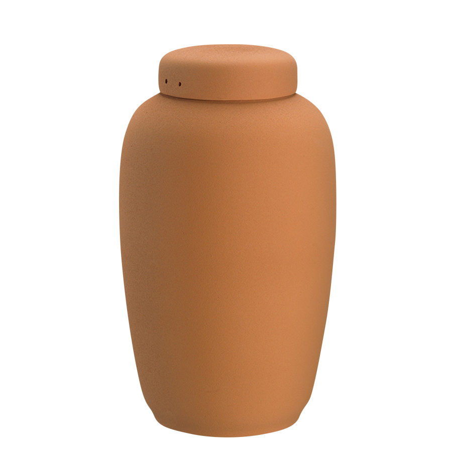 Terracotta rød lerurne fra Tommerup Heilskov